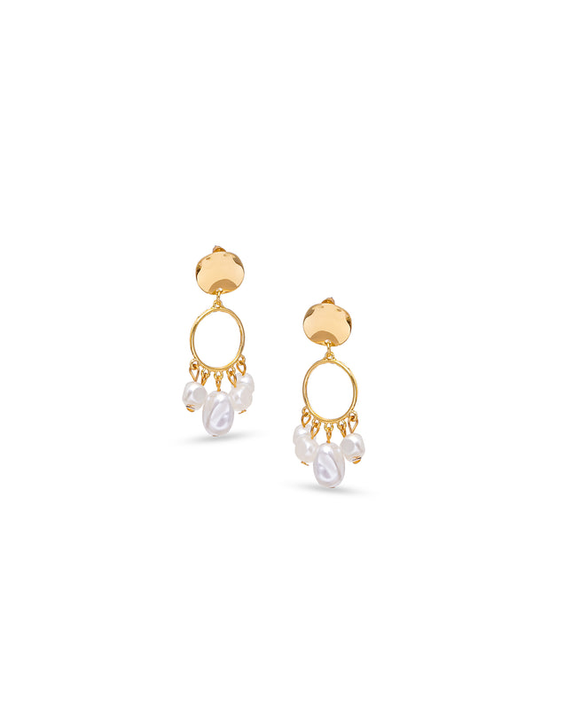 Pearl Halo Drop Earrings