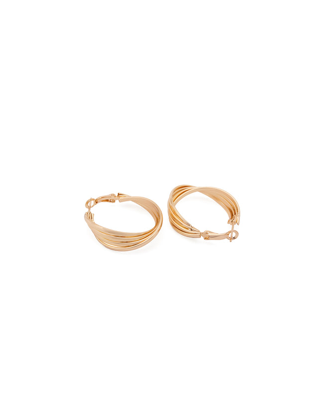 Rage Layered Curve Hoop Earrings