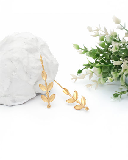 Mallet Leaf Drop Earrings