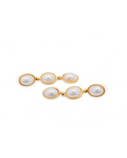 Mini Jewels Classic Pearl Trio Drop Earrings