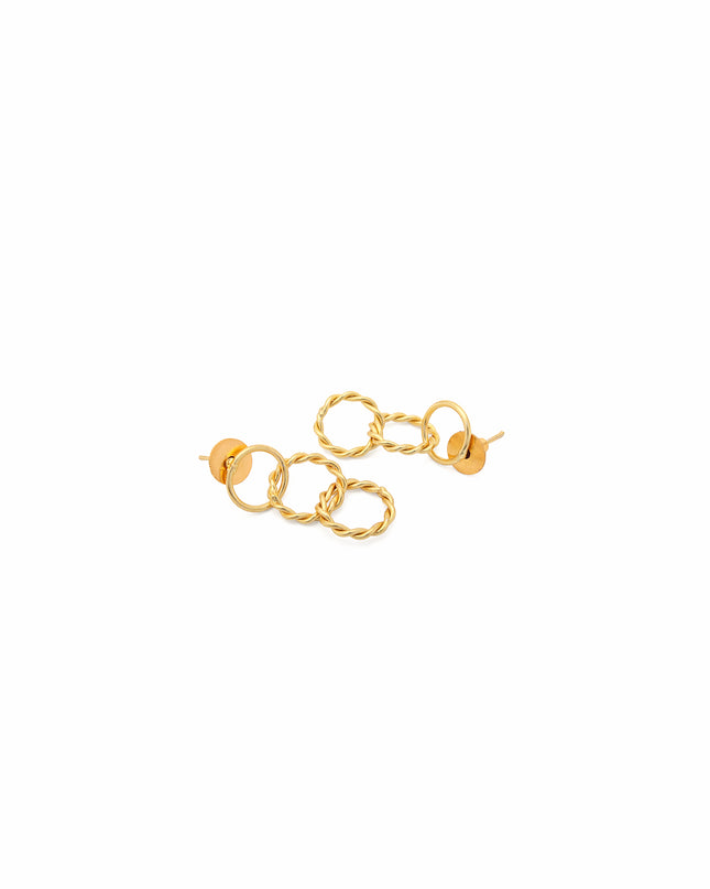 Triple Loop Drop Earrings