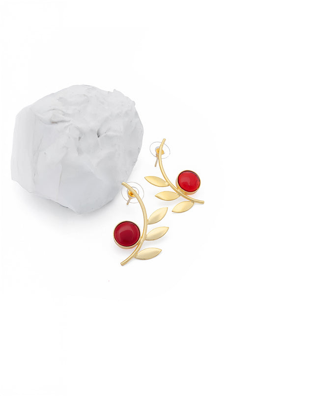 Crag Ruby Vine Studs