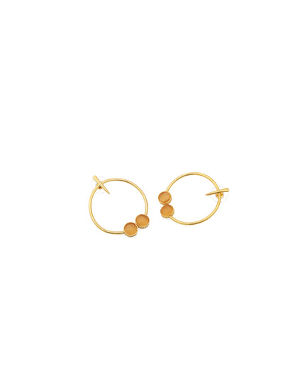 Crag Collection Minimal Gold Bead Hoop Earrings