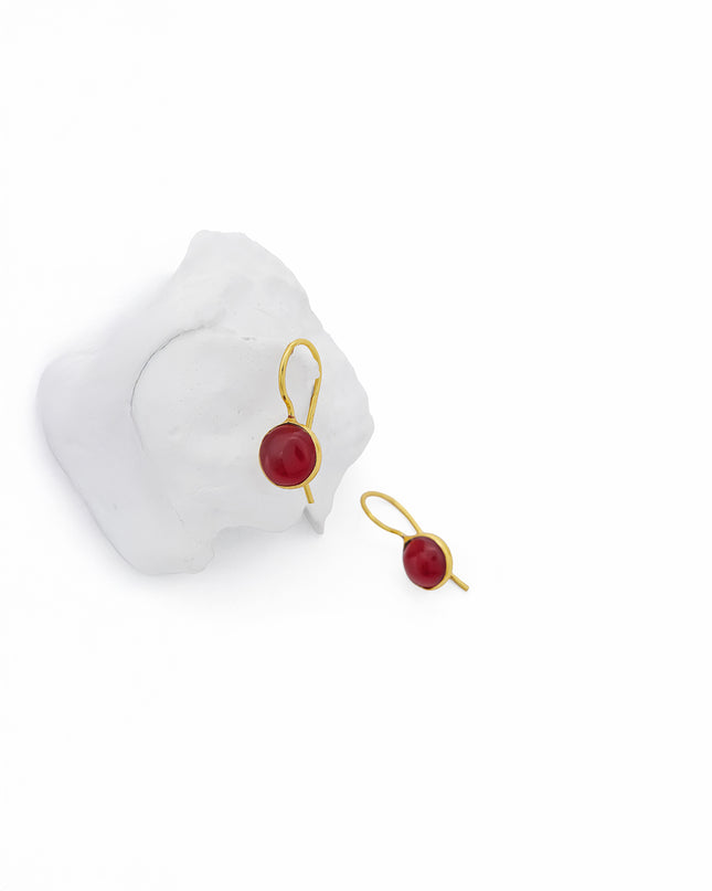 Crag Scarlet Loop Earrings