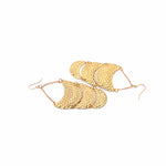 Load image into Gallery viewer, Solar Curve – Cascading Textured Earrings
