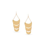 Load image into Gallery viewer, Solar Curve – Cascading Textured Earrings
