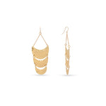 Load image into Gallery viewer, Solar Curve – Cascading Textured Earrings
