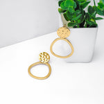 Load image into Gallery viewer, Aura Loop – Textured Stud Hoop Earrings
