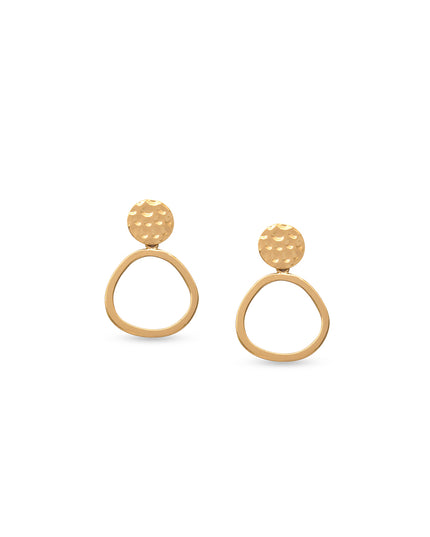 Aura Loop – Textured Stud Hoop Earrings