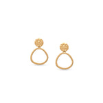 Load image into Gallery viewer, Aura Loop – Textured Stud Hoop Earrings
