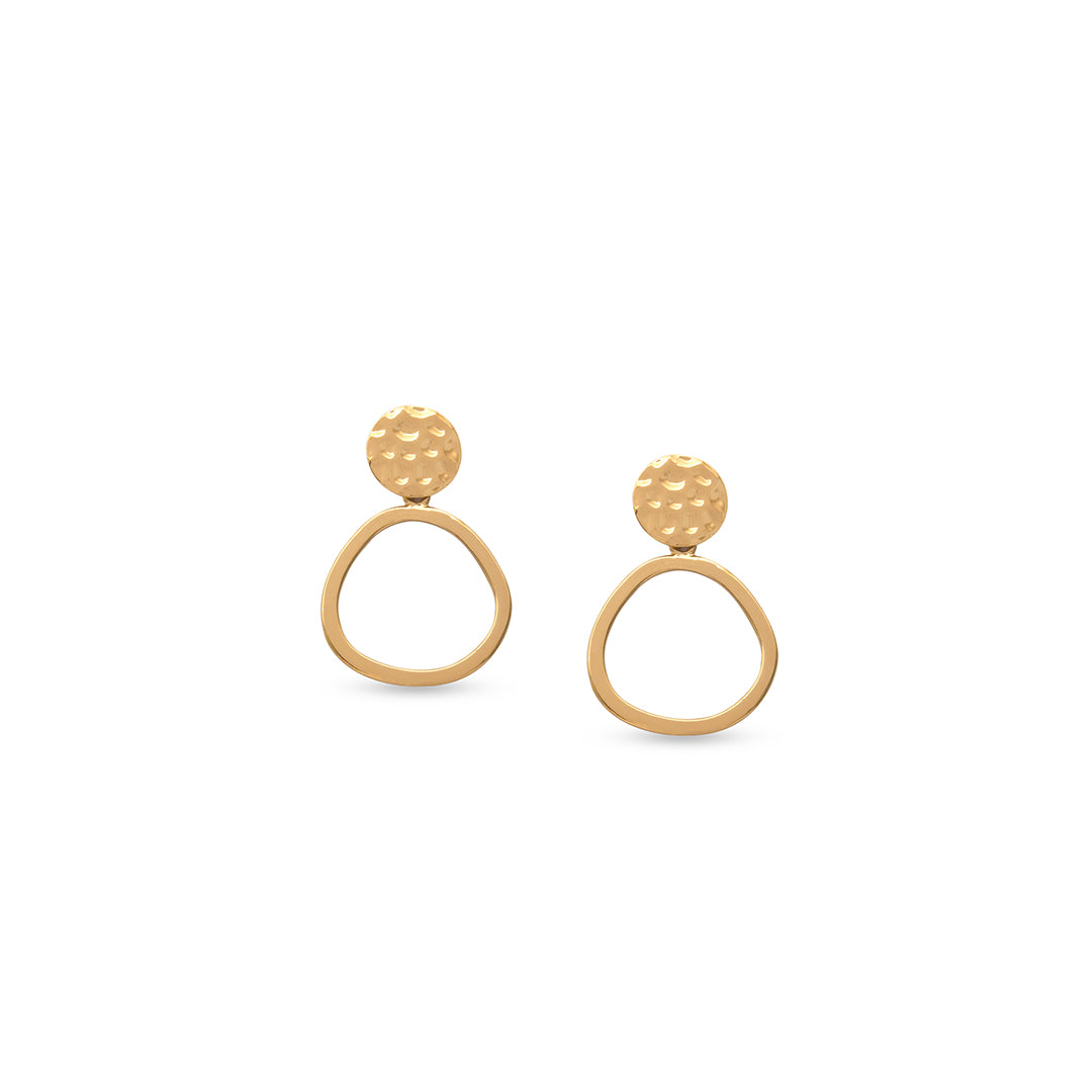 Aura Loop – Textured Stud Hoop Earrings