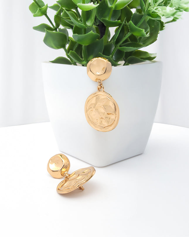 Solis Dots – Textured Drop Earrings