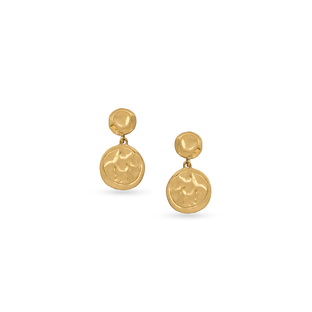 Solis Dots – Textured Drop Earrings