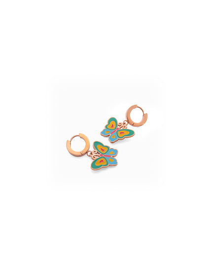 Mini Jewels Colorful Butterfly Hoop Earrings