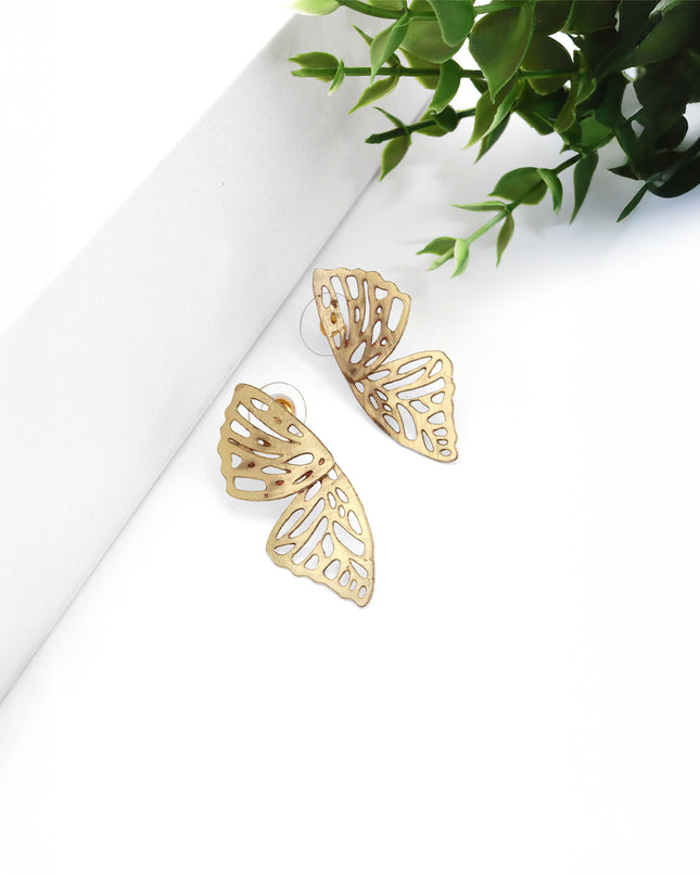 Mini Jewels Golden Butterfly Wing Earrings