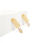 Load image into Gallery viewer, Leaf Cascade Pearl Earrings
