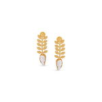 Load image into Gallery viewer, Leaf Cascade Pearl Earrings
