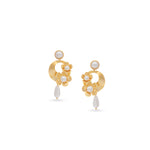 Load image into Gallery viewer, Floral Pearl Cluster Earrings
