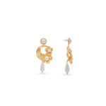 Load image into Gallery viewer, Floral Pearl Cluster Earrings
