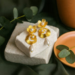 Load image into Gallery viewer, Floral Pearl Cluster Earrings
