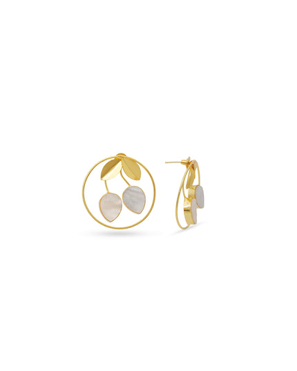 Ivory Leaf Hoops