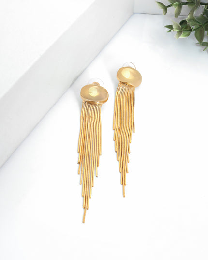Golden Fringe Flow Earrings
