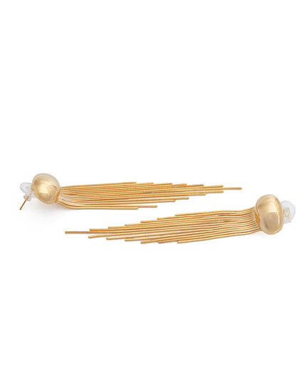 Golden Fringe Flow Earrings