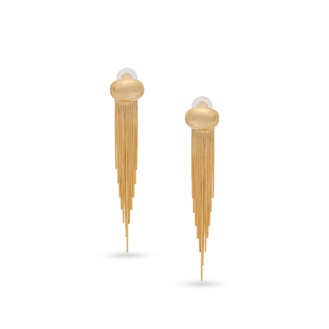 Golden Fringe Flow Earrings