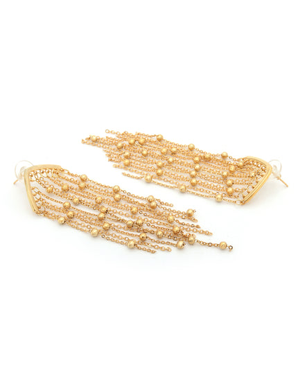 Beaded Cascade Statement Earrings