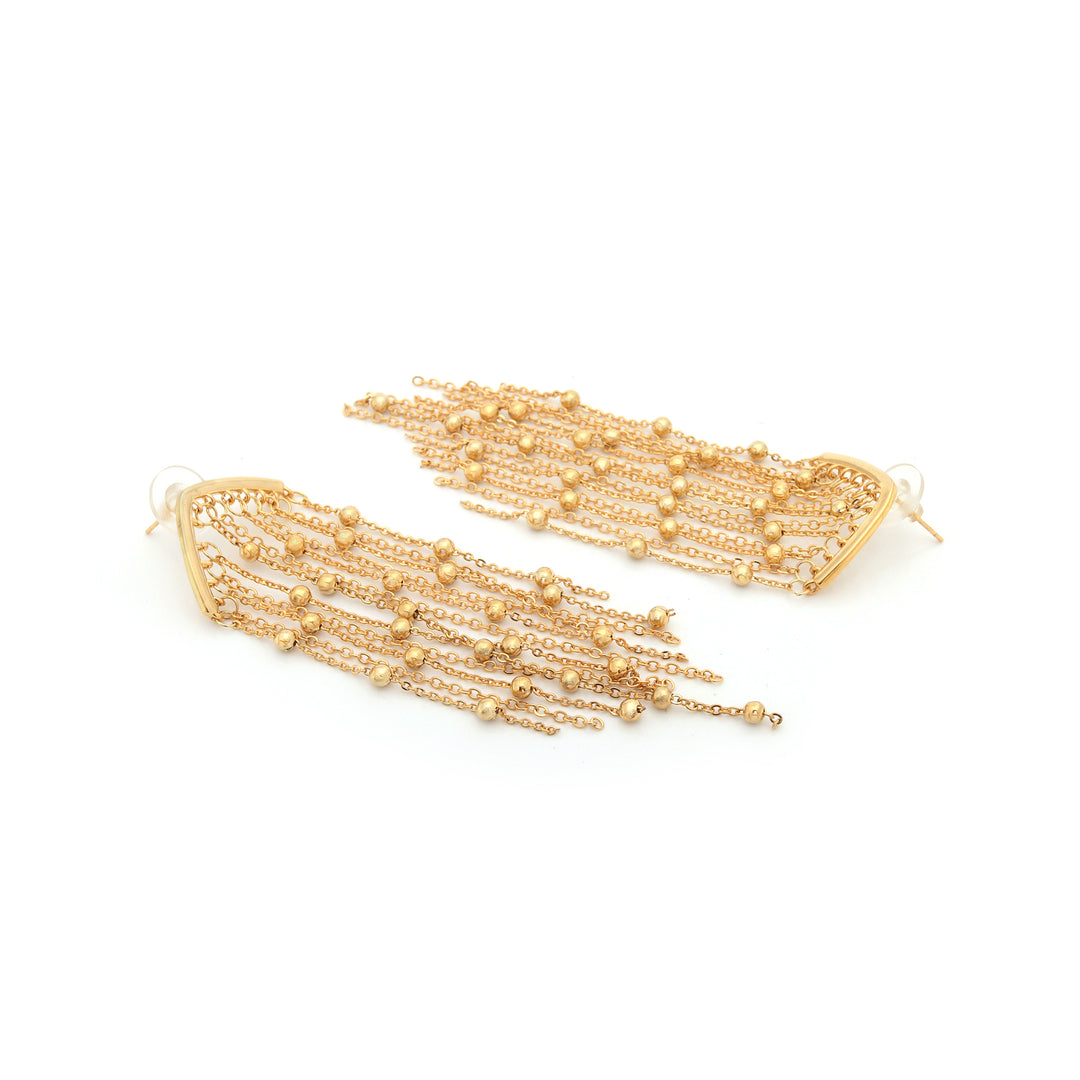 Beaded Cascade Statement Earrings