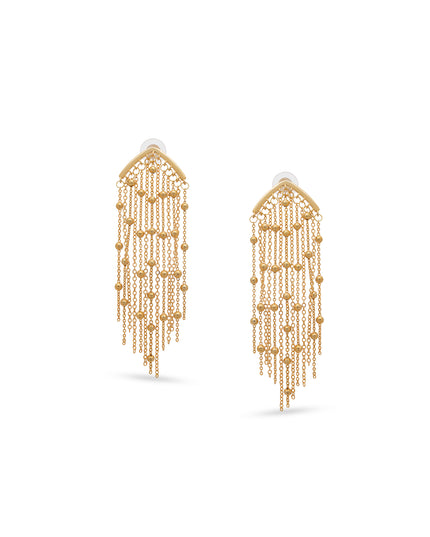Beaded Cascade Statement Earrings