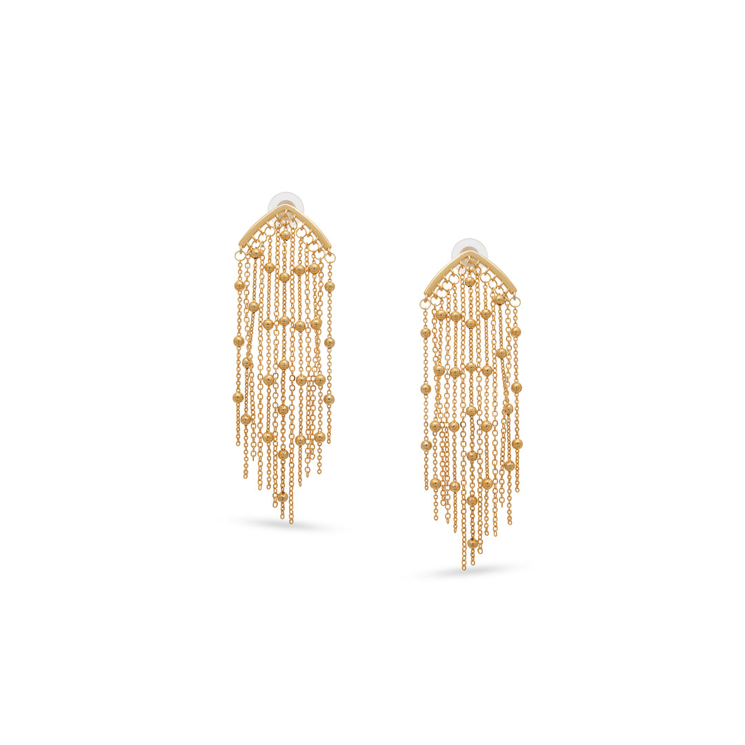 Beaded Cascade Statement Earrings