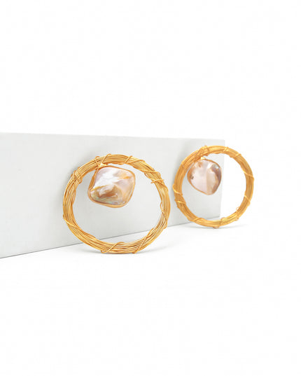 Halo Pearl Hoops