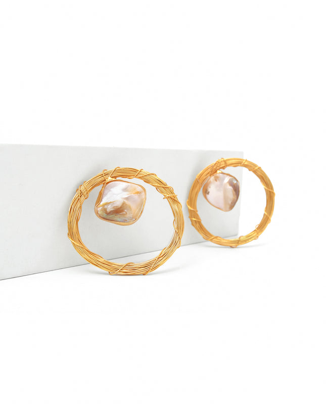Halo Pearl Hoops