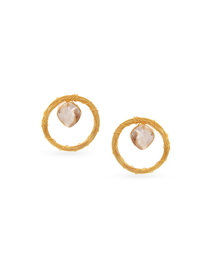 Halo Pearl Hoops
