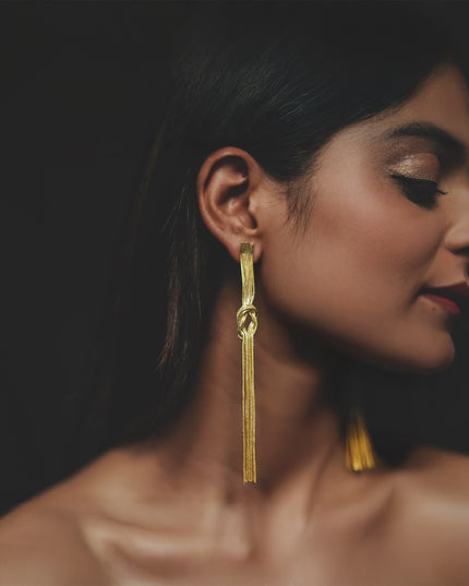 Knotted Tassel Earrings