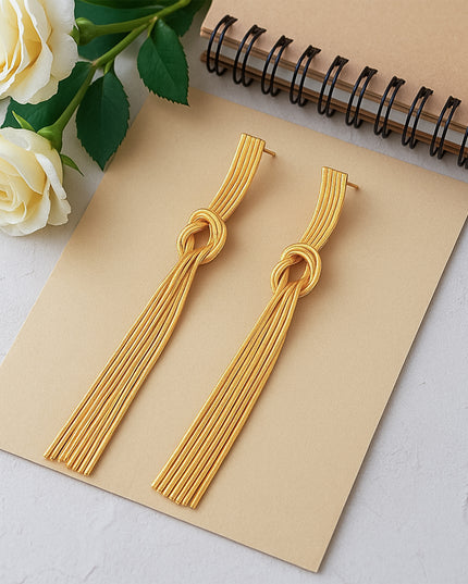 Knotted Tassel Earrings
