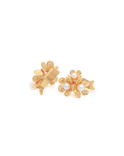 Blooming Pearl Petal Earrings