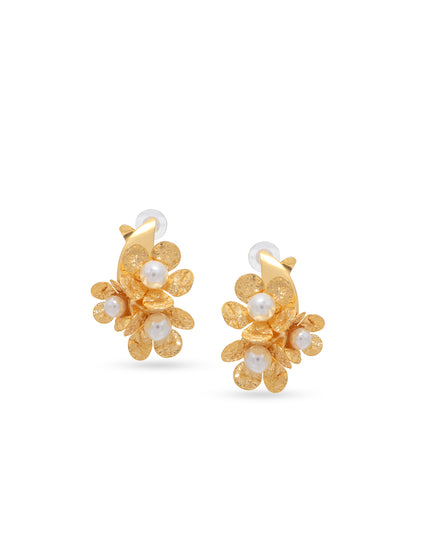 Blooming Pearl Petal Earrings