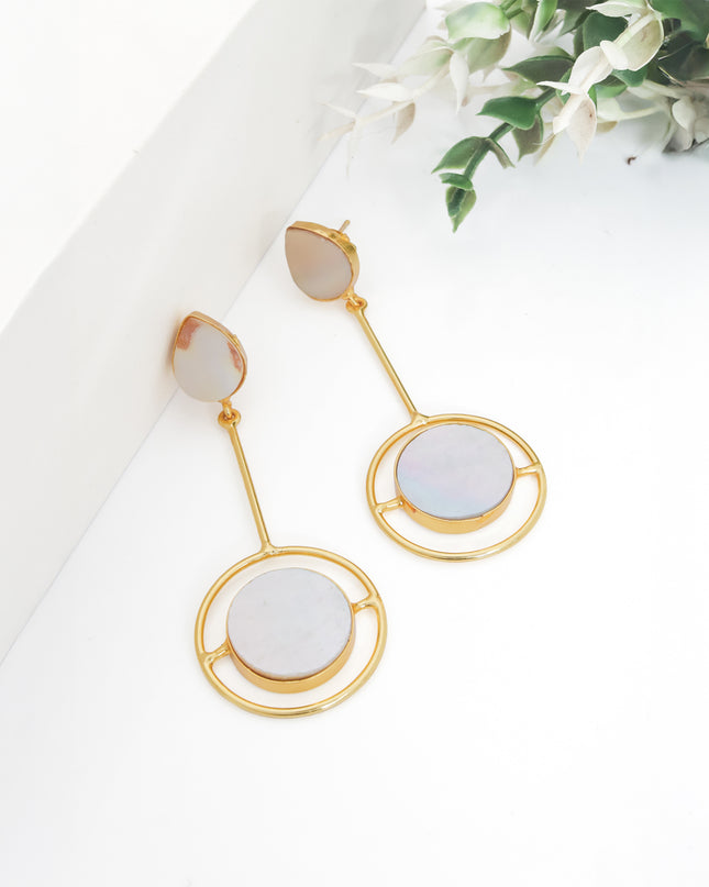 Modern Pearl Orbit Earrings