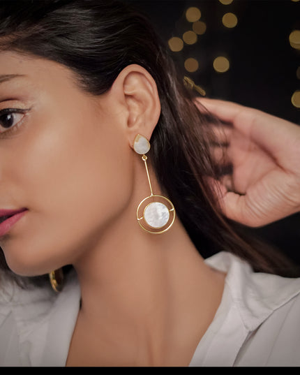 Modern Pearl Orbit Earrings