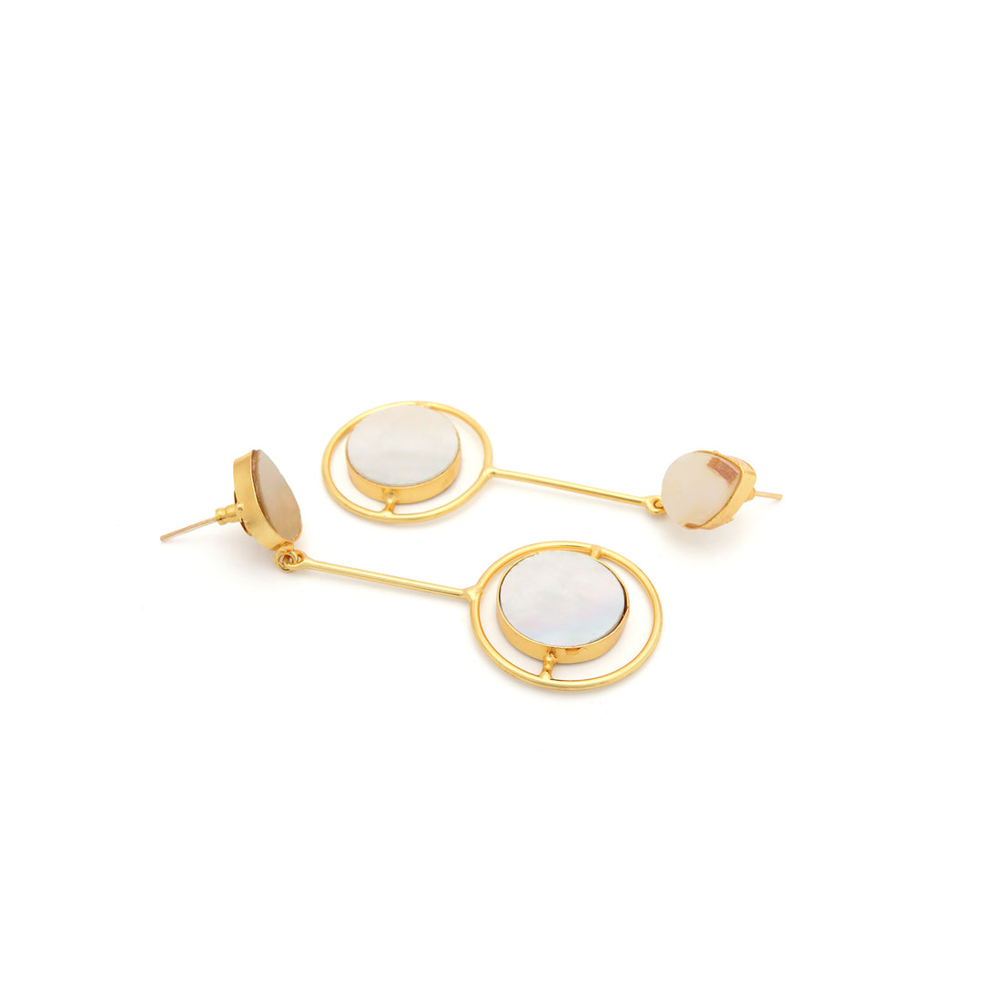Modern Pearl Orbit Earrings