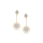 Load image into Gallery viewer, Modern Pearl Orbit Earrings
