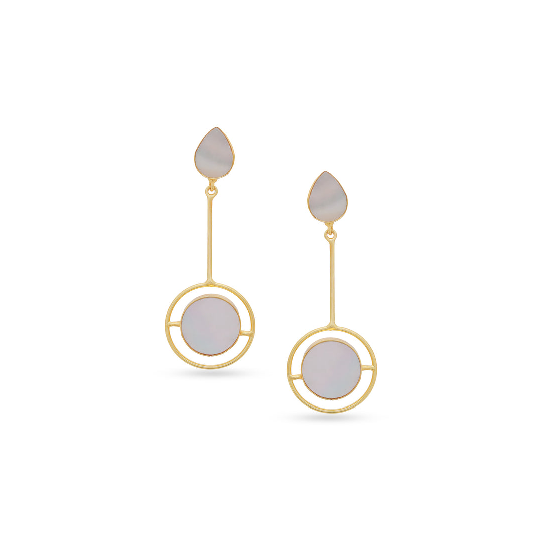 Modern Pearl Orbit Earrings