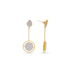 Load image into Gallery viewer, Modern Pearl Orbit Earrings
