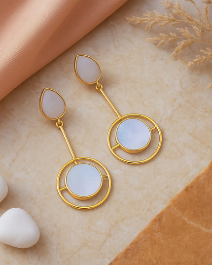 Modern Pearl Orbit Earrings
