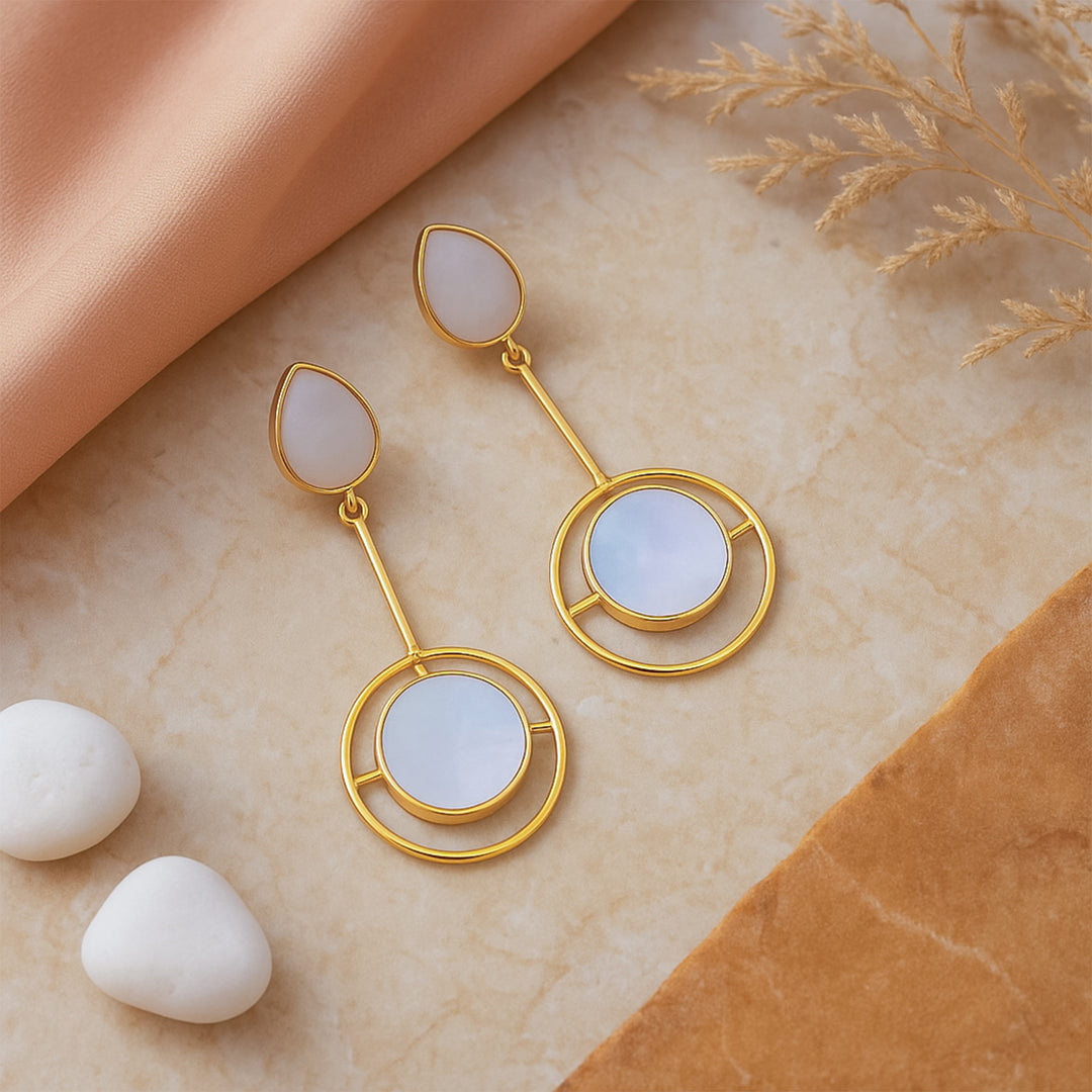 Modern Pearl Orbit Earrings