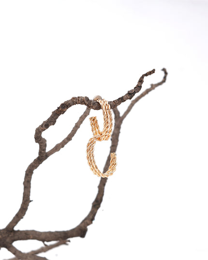 Braided Gold Hoops
