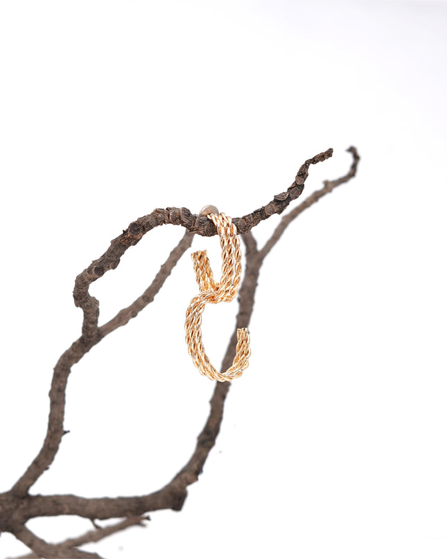 Braided Gold Hoops