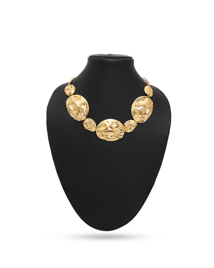 Sculpted Gold Statement Necklace
